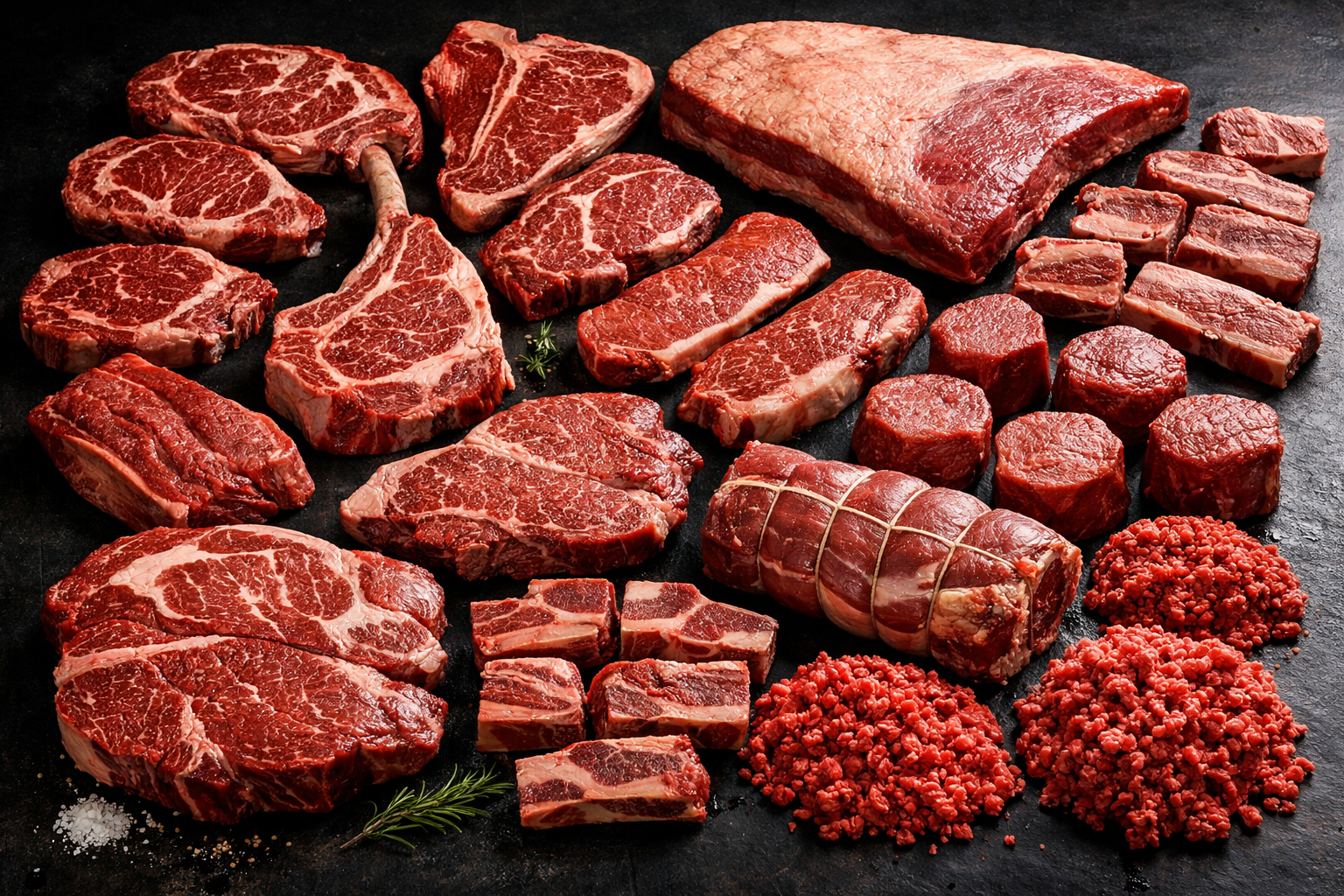 Half beef share of premium assorted cuts